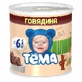 Пюре мясное "Тема" говядина 90г ж/б с 6 мес.
