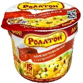 Пюре картофельное "Роллтон" с сухариками 40г стакан