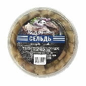 Сельдь "По-домашнему" филе-кусочки в масле 500г пл/б Шкипер