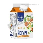 Йогурт "ЛюбиМое" Пребиотик 2,5% 450г ананас-манго п/п