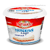 Сыр творожный "Президент" 54% 140г Сливочный п/ст