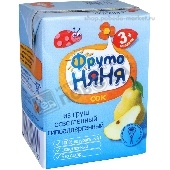 Сок "Фруто Няня" груша осветленый б/сахара 200мл т/п с 4 мес.