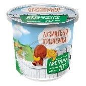 Сметана "Лузинская крыночка" термостатная 10% 350г п/ст