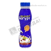 Йогурт "Першинский" питьевой 2,5% 270г мюсли-клюква п/б