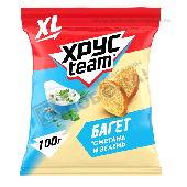 Сухарики "Хрустим" багет со вкусом сметана и зелень 100г м/у