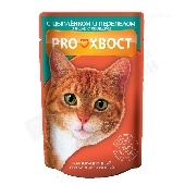Корм д/кошек "Прохвост" с цыпленком и перепелом в желе с овощами 85г
