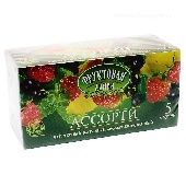 Чай "Фруктовая линия" пакет. черный Ассорти 5 ароматов 25пак.*1,5г с/я