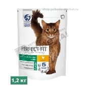 Корм д/кошек "Перфект фит" Стерил д/живущих без забот с курицей 1,2кг
