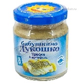 Пюре "Бабушкино лукошко" треска/картофель 100г ст/б с 8 мес.