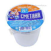 Сметана "Любимый вкус!" 25% 350г п/ст