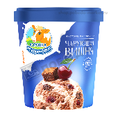 Мороженое "Коровка из Кореновки" Чарующая вишня 300г ведро, пломбир
