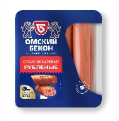 Сосиски "Рубленые" 300г МГА ГП Омский Бекон