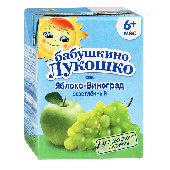 Сок "Бабушкино лукошко" яблочно-виноградный осветл. б/с 200мл т/п с 6 мес.