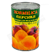 Персики "Кормилица" очищенные половинками 425мл ж/б