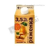 Ряженка "Першино" 3,5% 400г груша-карамель п/п