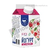Йогурт "ЛюбиМое" Пребиотик 2,5% 450г клубника п/п