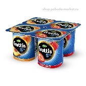 Продукт йогуртный "Фруттис" Сливочное лакомство 5% 115г клубника/персик п/ст