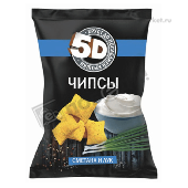 Чипсы пшеничные "5Д" сметана и лук 45г