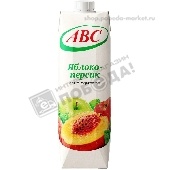 Нектар "АВС" 1л Яблочно-персиковый с мякотью
