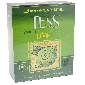 Чай "Тесс" пакет. зеленый Лайм с цедрой лимона 25пак.*1,5г