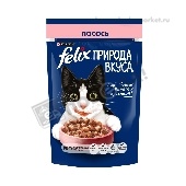 Корм д/кошек "Феликс" Природа вкуса лосось в соусе 75г