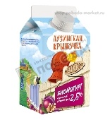 Биойогурт "Лузинская крыночка" фруктовый 2,5% 450г чернослив/грецкий орех п/п