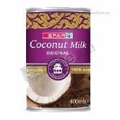 Молоко кокосовое "СПАР" 7% 400г ж/б