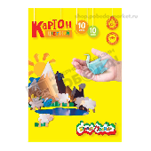 Картон цветной "Каляка-маляка" А4 10л. 10цв. в папке 28491
