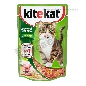 Корм д/кошек "Китекет" Нежный кролик в желе 85г (пауч)
