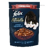 Корм д/кошек "Феликс" мясные ломтики с говядиной 75г