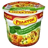 Пюре картофельное "Роллтон" с куриным вкусом 40г стакан
