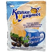 Каша "Минутка" овсяные хлопья с черной смородиной со сливками 43г Кунцево