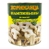 Грибы "Кормилица" шампиньоны резаные 850мл ж/б