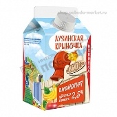 Биойогурт "Лузинская крыночка" фруктовый 2,5% 450г яблоко-банан п/п