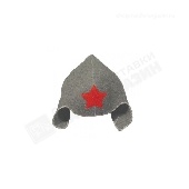 Шляпа для сауны "Будёновка" серая н/п "Рушер"