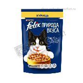 Корм д/кошек "Феликс" Природа вкуса курица в соусе 75г