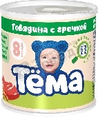 Пюре мясораст. "Тема" говядина с гречкой 90г ж/б с 8 мес.