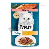 Корм д/кошек "Гурмэ" Перл Нежное филе лосось в соусе 75г