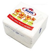 Салфетки бум. 1сл "Солфи" 80шт белые