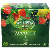 Чай "Фруктовая линия" пакет. черный Ассорти 5 ароматов 50пак.*1,5г с/я