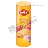 Печенье затяжное "Яшкино" с клубничным кремом 190г