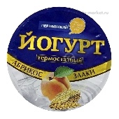 Йогурт "Першинский" термостатный 6% 125г абрикос-злаки п/ст
