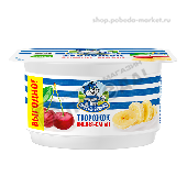 Продукт творожный "Простоквашино" 3,6% 110г вишня-банан п/ст