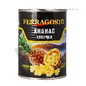 Ананасы "Феррагосто" кусочки 580мл ж/б