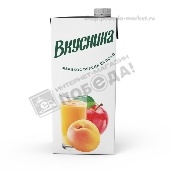 Напиток сокосодержащий "Вкусника" 0,95л Абрикос, персик, яблоко