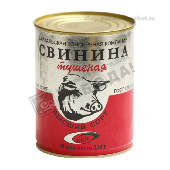 Свинина тушеная в/с ГОСТ 338г ж/б БКК