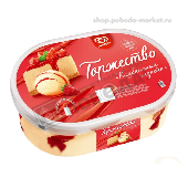 Мороженое "Торжество" 420г Клубничный чизкейк (ванна) Инмарко
