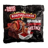 Сухарики "Кириешки" шашлык 60г + кетчуп Хайнц 25мл