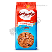 Печенье "Лакомка" Американо с какао и шоколадными дропсами 160г