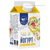 Йогурт "ЛюбиМое" Пребиотик 2,5% 450г банан-яблоко п/п